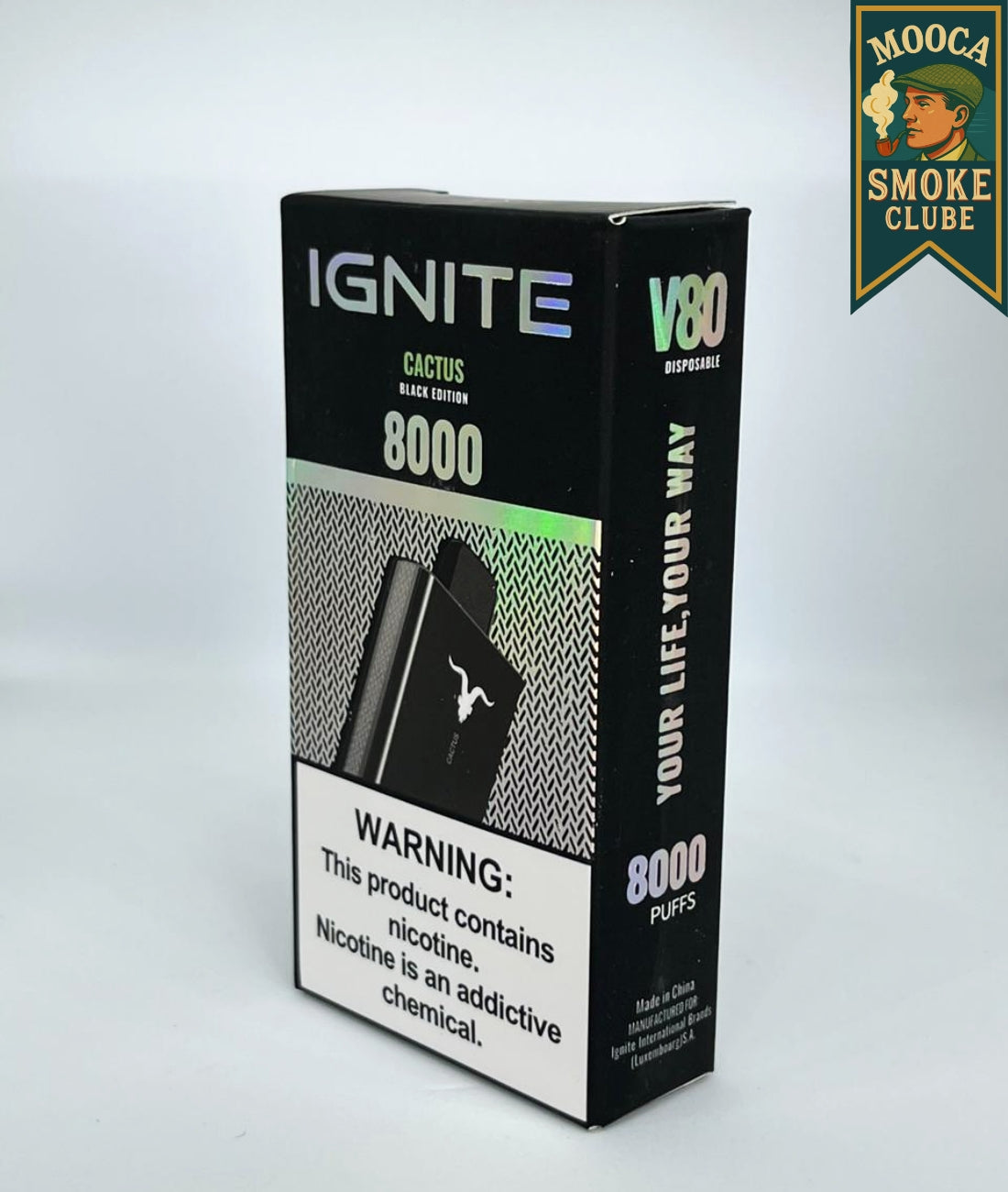 IGNITE V80 – Cactus Black Edition • 8.000 Puffs • Vape Descartável (5%)