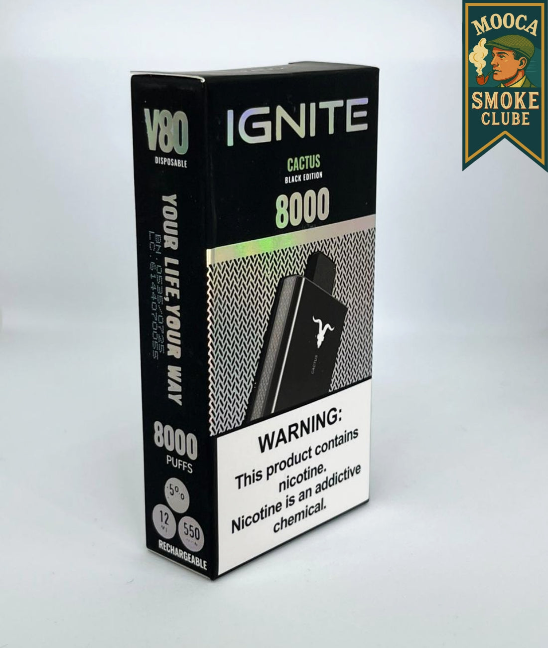 IGNITE V80 – Cactus Black Edition • 8.000 Puffs • Vape Descartável (5%)