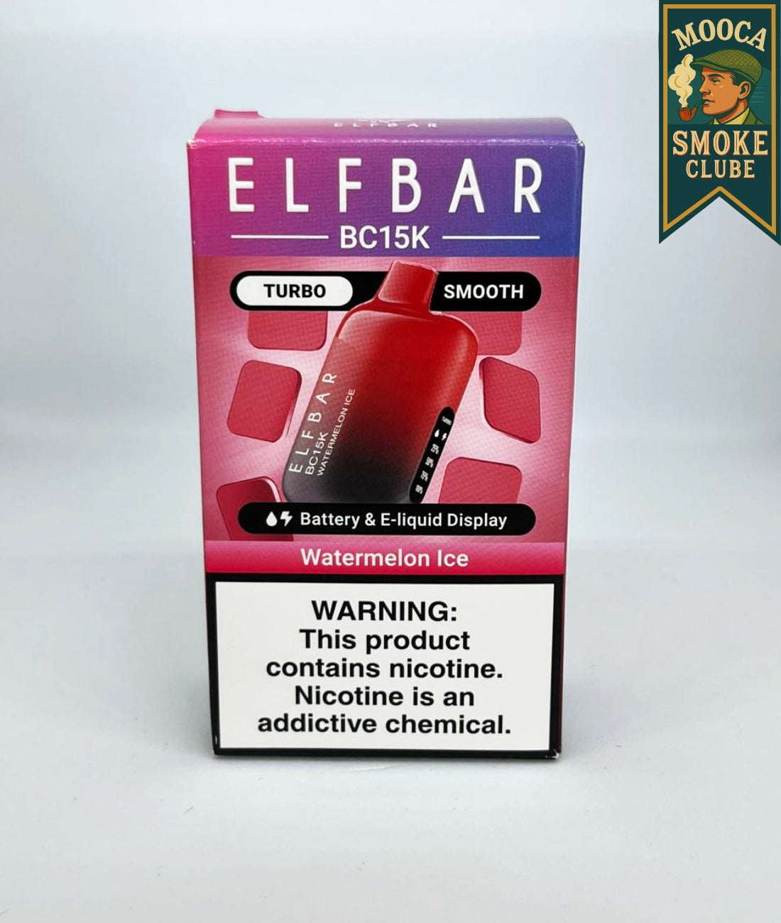 ELFBAR BC15K – Watermelon Ice • 12.000–15.000 Puffs • Vape Descartável (Turbo + Smooth Mode + Mesh Coil + Display)