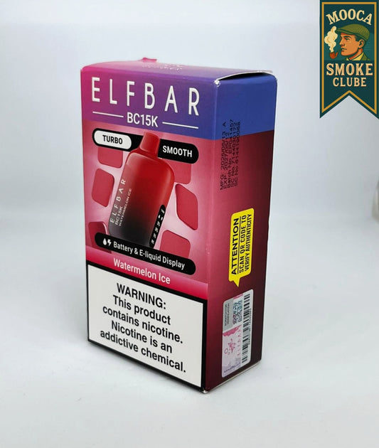 ELFBAR BC15K – Watermelon Ice • 12.000–15.000 Puffs • Vape Descartável (Turbo + Smooth Mode + Mesh Coil + Display)