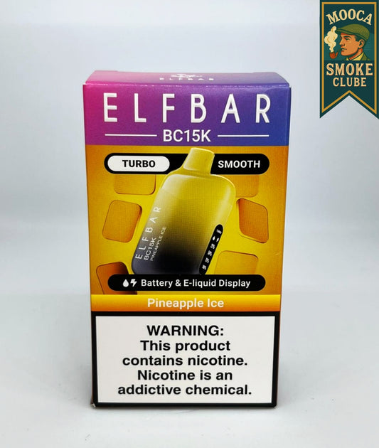 ELFBAR BC15K – Pineapple Ice • 12.000–15.000 Puffs • Vape Descartável (Turbo + Smooth Mode + Mesh Coil + Display)